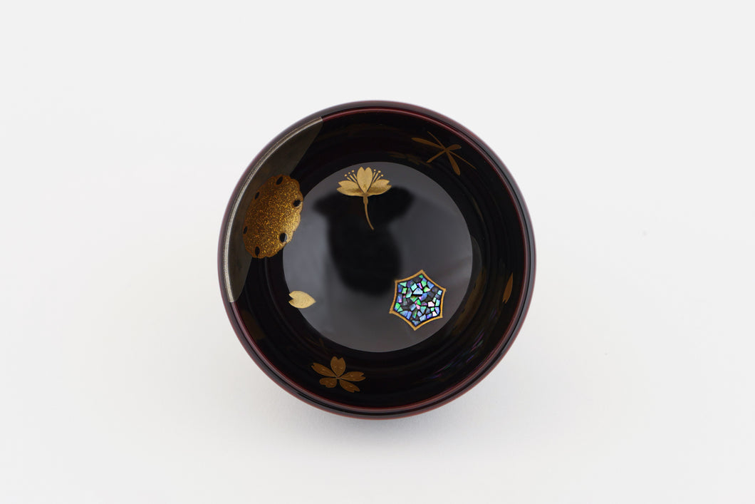 〈Wajima Lacquerware〉Guinomi Sake Cup Sou-Tame